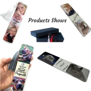 Custom Bookmarks with Tassel and Gift Box Metal Photo Bookmark Personalized with Picture and Text