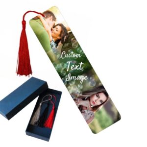 custom bookmarks with tassel and gift box metal photo bookmark personalized with picture and text