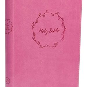 Personalized Bible Custom Text Your Name KJV Deluxe Gift Holy Bible Pink Leathersoft King James Version Custom Made Gift for Baptism Christenings Birthdays