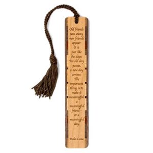 dalai lama tibetan spiritual leader quote engraved wooden bookmark – also available with personalization – made in usa