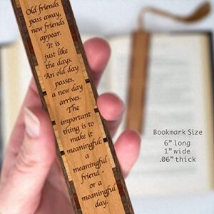 Dalai Lama Tibetan Spiritual Leader Quote Engraved Wooden Bookmark - Also Available with Personalization - Made in USA
