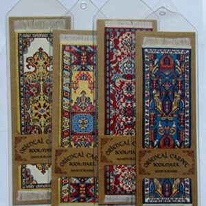 Oriental Carpet Rug Bookmarks #2 (Set of 4) Beautiful, Elegant, Woven Cloth Bookmarks! Oriental Carpet Rug Bookmarks - Beautiful, Elegant, Woven Cloth Bookmarks! Best Gift