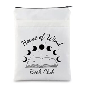 mnigiu bookworm gift house of wind book sleeve velaris gift acotar book protector cover book lover gift booktok merchandise (house of wind)