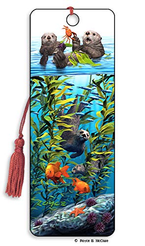3D Sea Otter Bookmark Featuring The Artwork of Royce B Mcclure - by Artgame