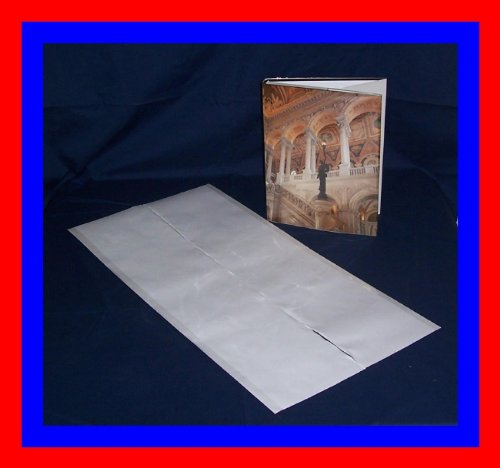 10 - 14" x 28" Brodart Archival Fold-On Book Jacket Covers -- Center-Loading, Clear, Mylar, Adjustable