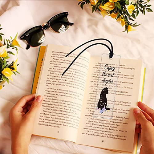 Thank You Gifts - Cat Enjoy The Next Chapter Inspirational Bookmark Gifts, Birthday, Women Friendship, Friends, Girls Daughter Lovers Coworkers, Gifts New Job Gifts for Her - Inspirational Bookmark