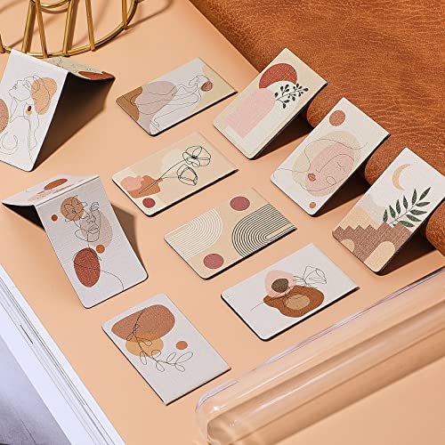 10 Pieces Magnetic Bookmarks for Books, Flower Aesthetic Bookmark Floral Abstract Book Marks Magnet Reading Page Markers Abstract Book Clip Accessories for Women Kid Student