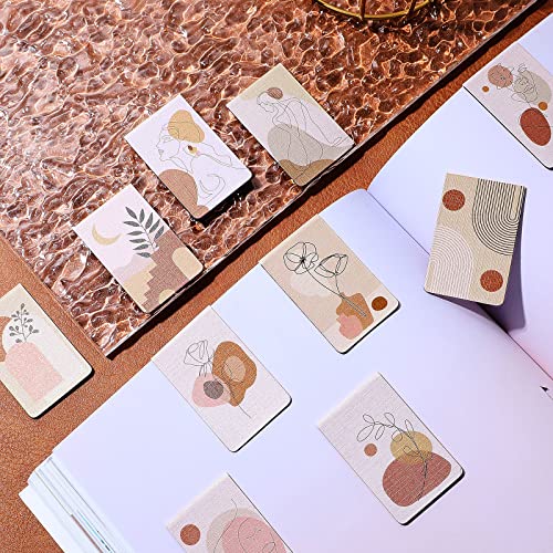 10 Pieces Magnetic Bookmarks for Books, Flower Aesthetic Bookmark Floral Abstract Book Marks Magnet Reading Page Markers Abstract Book Clip Accessories for Women Kid Student