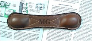 monogrammed bookmark – personalized leather bookmark page weight – comfort house p2750