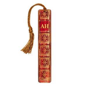 monogrammed and personalized (double sided) wooden bookmark – made in usa