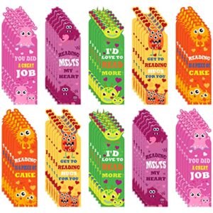 algpty 60 pieces cute monster bookmarks bulk for kids saying bookmarks for girls and boys bookmarks for teachers students school classroom kids party favors birthday gifts for kids girls