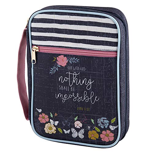 Creative Brands Prayerful Wings Canvas Bible Cover, 7 x 10-Inch, Nothing Impossible