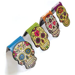 Paper House Productions Cliplets Set of 4 1" Magnetic Die-Cut Page-Top Bookmarks - Sugar Skulls