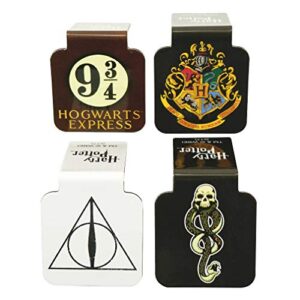 ata-boy harry potter assortment #1 set of 4 1″ magnetic page-top bookmarks