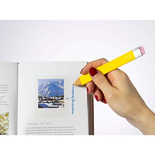 New Pen Bookmark with Refills | Erasable Ballpoint Gel Pen and Bookmark 3-in-1 | Ink Novelty Pen with Eraser | Page Marker | Book Marker | Page Holder Clip | Gift for Reader and Writer (Yellow)