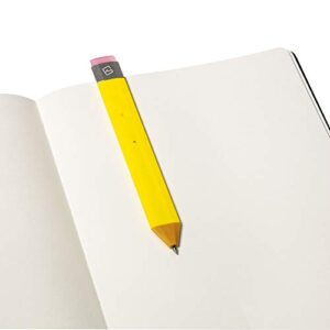 New Pen Bookmark with Refills | Erasable Ballpoint Gel Pen and Bookmark 3-in-1 | Ink Novelty Pen with Eraser | Page Marker | Book Marker | Page Holder Clip | Gift for Reader and Writer (Yellow)