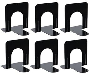 bookend supports – business source – black (6 pairs, small)