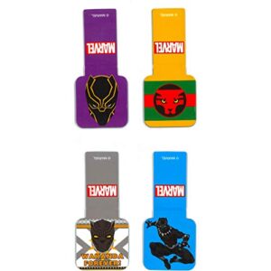 ata-boy black panther bookmark, marvel magnetic bookmarks (4 set) black panther assort gifts & merchandise…