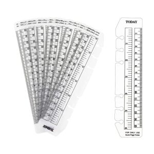 10 pack clear ruler bookmark plastic binder divider a6 straight ruler page markers today planner page finders for a6 6 ring notebook binder refillable journal