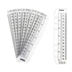 10 Pack Clear Ruler Bookmark Plastic Binder Divider A6 Straight Ruler Page Markers Today Planner Page Finders for A6 6 Ring Notebook Binder Refillable Journal