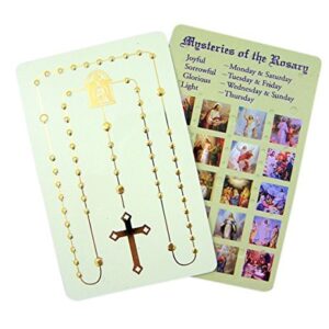 Pocket Rosary Card 3 1/4 Inch (Set of 3)