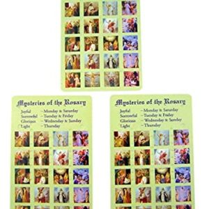 Pocket Rosary Card 3 1/4 Inch (Set of 3)