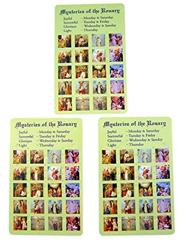 Pocket Rosary Card 3 1/4 Inch (Set of 3)