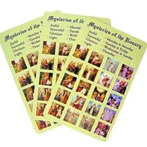 Pocket Rosary Card 3 1/4 Inch (Set of 3)