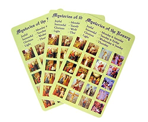 Pocket Rosary Card 3 1/4 Inch (Set of 3)