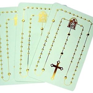 Pocket Rosary Card 3 1/4 Inch (Set of 3)