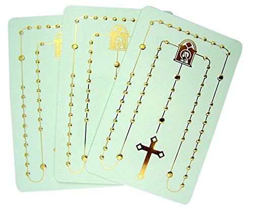 Pocket Rosary Card 3 1/4 Inch (Set of 3)