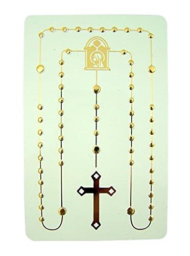 Pocket Rosary Card 3 1/4 Inch (Set of 3)