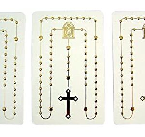 Pocket Rosary Card 3 1/4 Inch (Set of 3)