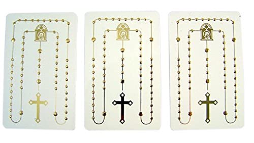 Pocket Rosary Card 3 1/4 Inch (Set of 3)