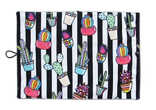 Book Sleeve Cover , Cute Cacti Pattern - Fabric Novel for Adult Books Cover for Paperback , Washable Book Protector , Padded Case for Novel 5.5 x 8.2 x 1.6