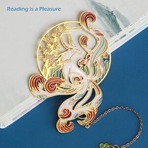 Aygrün Metal Bookmarks for Women, Kitsune Bookmark Fox Cool Golden Book Marker, Reading Book Lovers Gift for Readers, Best Friend, Teacher, Kids, Men and Girls