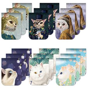 desecraft 18pcs cute cats magnetic bookmarks page markers clips for kids woman teacher students reading planner books school office stationery
