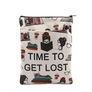 time to get lost book sleeve book organiser book cover bookish gift book lovers gift book club gift book reader gift reading gift (timelost bs)