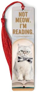 goleex cat metal bookmark ruler animal inspirational quotes bookmarks for adults women girls kids teens bookworm reader on birthday holiday party pet lovers encouraging sayings