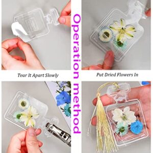 Dried Flower Bookmark - Transparent Dried Flower Bookmarks Craft, Teacher Appreciation Bookmark - Personalized Cute DIY Bookmark for Kids (30-4P)