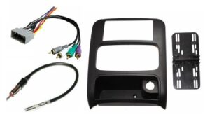 double din dash kit aftermrket radio install compatible with jeep liberty 2003-2007 with premium infiniti sound systems