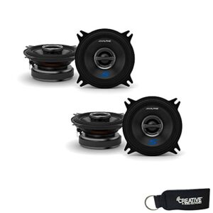 alpine s-s40 4″ speaker bundle – two pairs of 4″ s-series s-s40 2-way coaxial speakers