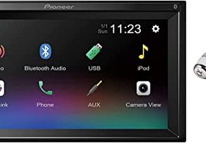 Pioneer 6.2" VGA Touchscreen WebLink Double DIN, Bluetooth USB MP3 Aux Input, in-Dash Multi-Color Illumination Digital Media Receiver/Free Alphasonik Earbuds