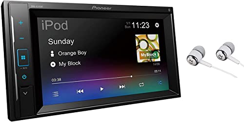 Pioneer 6.2" VGA Touchscreen WebLink Double DIN, Bluetooth USB MP3 Aux Input, in-Dash Multi-Color Illumination Digital Media Receiver/Free Alphasonik Earbuds