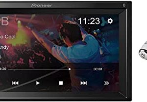 Pioneer 6.2" VGA Touchscreen WebLink Double DIN, Bluetooth USB MP3 Aux Input, in-Dash Multi-Color Illumination Digital Media Receiver/Free Alphasonik Earbuds