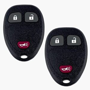 remote key fob control replacement for chevy suburban silverado avalanche traverse tahoe equinox express, gmc yukon sierra savana acadia enclave (ouc60270, ouc60221) 3btn 2 pack