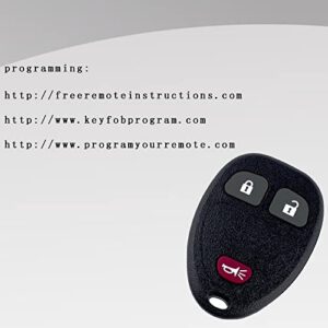 Remote Key Fob Control Replacement for Chevy Suburban Silverado Avalanche Traverse Tahoe Equinox Express, GMC Yukon Sierra Savana Acadia Enclave (OUC60270, OUC60221) 3btn 2 Pack