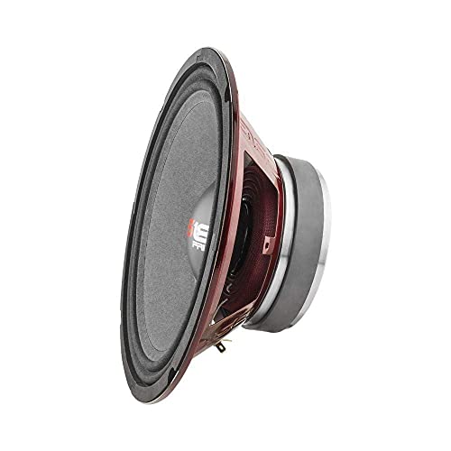 DS18 PRO-X10.4M Loudspeaker - 10", Midrange, Red Steel Basket, 600W Max, 300W RMS, 4 Ohms - Premium Quality Audio Door Speakers for Car or Truck Stereo Sound System (1 Speaker)