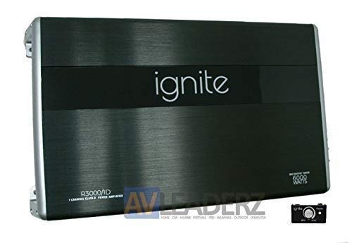 Ignite Audio R3000/1D, Class D Mono Block Car Amplifier - 6000 Watts Peak Power