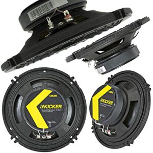 kicker cs series csc65 6.5 inch car audio speaker with woofers (2 pairs)